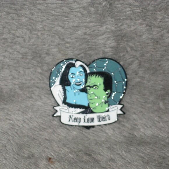 Frankenstein Keep Love Weird Metal Enamel Pin 251038A2 - Picture 8 of 8